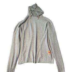 Hooded Sweatshirt Basket Knitted Mens 3XL Pullover Long Sleeve Casual Sweater